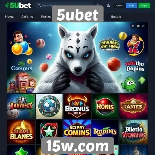 Diversidade de jogos disponíveis no 5ubet